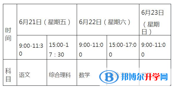 2020年貴陽今年中考時(shí)間是幾號