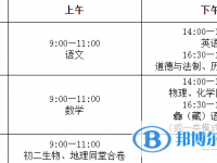 2021年涼山中考順序