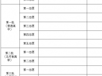 瀘州2021年中考志愿的樣表