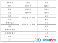 雅安2022年中考時間安排